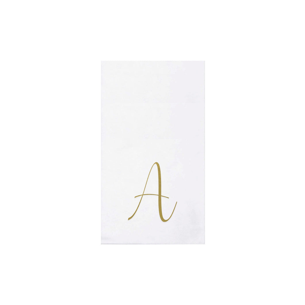 Papersoft Napkins Monogram Guest Towels - A (Pack of 20)