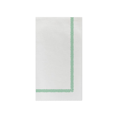 Papersoft Napkins Green Fringe Guest Towels  (Pack of 20)