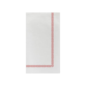 Papersoft Napkins Red Fringe Guest Towels (Pack of  50)