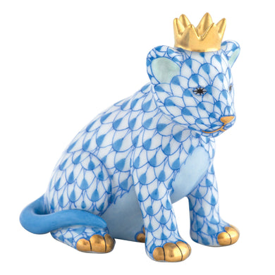 Lion Cub With Crown  - Blue
