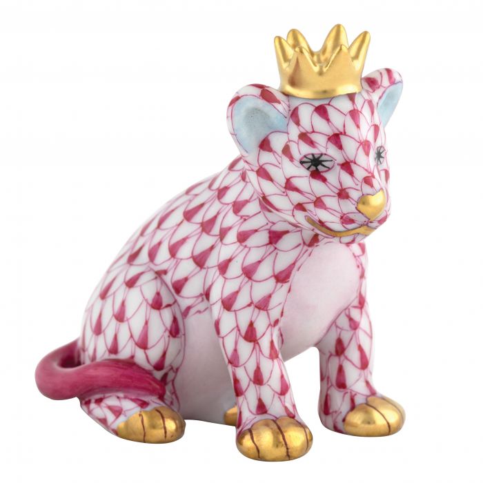 Lion Cub With Crown - Raspberry