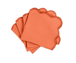 Scallop Edge Dinner Napkins - Set of 4