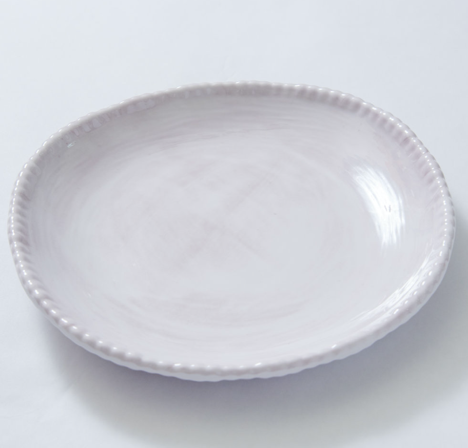 Beaded Dinner Plate White