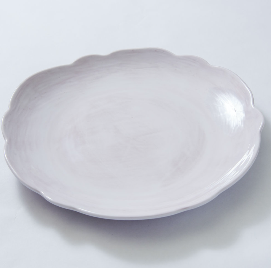 Scallop Dinner Plate White