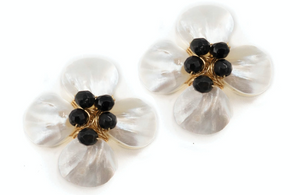 POPPY EARRING, BLACK ONYX