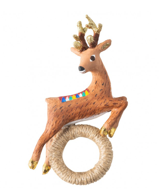 Reindeer Napkin Ring Set/4
