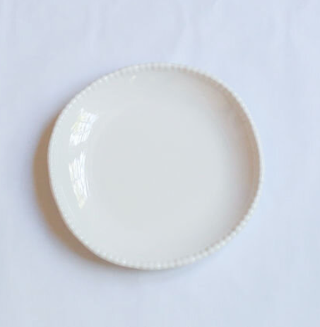 Beaded Dinner Plate Cream