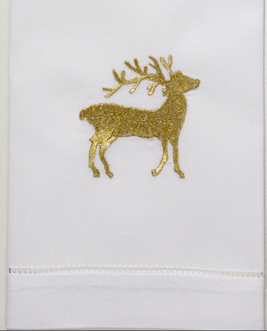 Hand Towel - Reindeer Gold