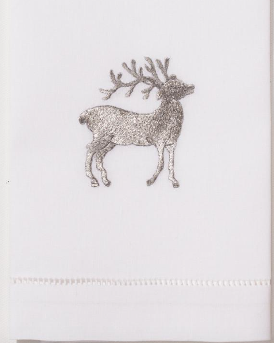 Hand Towel - Reindeer Silver