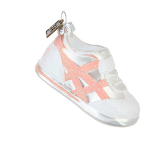 Baby's First Christmas Sneaker Ornament - Pink