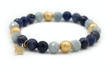 Load image into Gallery viewer, Blossom Bracelet - Sodalite and Aquamarine