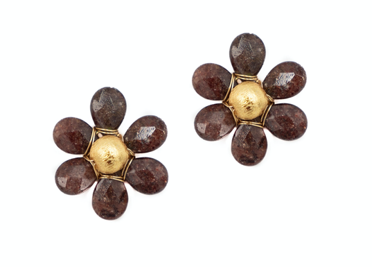 Flora Earring - Light Burgundy