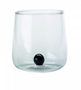 Glass Tumbler Black Sphere