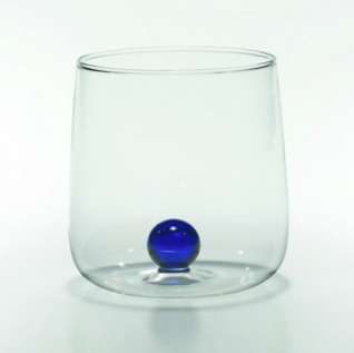 Glass Tumbler Blue Sphere