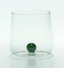 Glass Tumbler Green Sphere