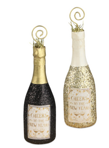 Champagne Bottle Placecard Holders, Assorted