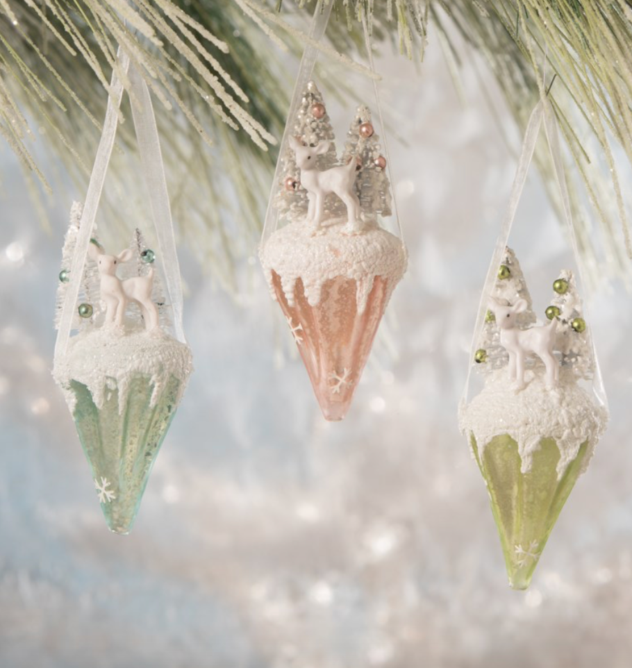 Pastel Deer Ornament, Assorted Colors