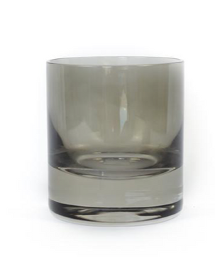 Colored Rocks Glass - Gray Smoke (Set of 2)