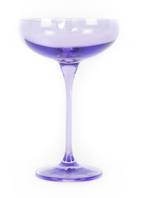 Colored Champagne Coupe- Lavender