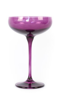 Colored Champagne Coupe - Amethyst