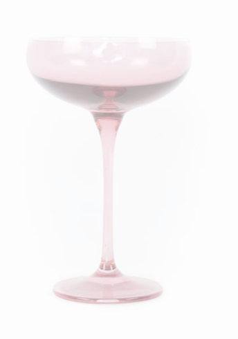 Colored Champagne Coupe -Rose