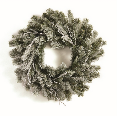 ICED PINE AND TWIG WREATH 24