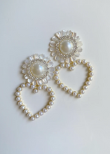 Load image into Gallery viewer, MOTHER OF PEARL + EMBELLISHED CENTER + PEARL HEART