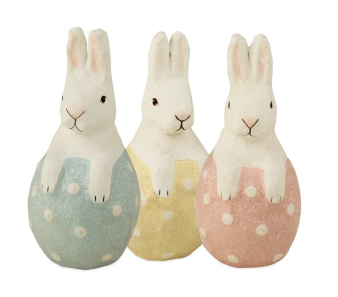 Little Bunny in Egg, Assorted Colors (Blue, Yellow, Pink)