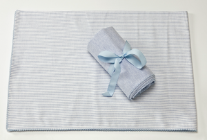 Flannel Baby Blanket Set/2 - Blue