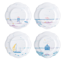 Load image into Gallery viewer, Country Estate Seaside Melamine Dessert/Salad Plates, Assorted Set of 4