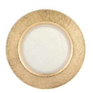Authentic Gold Leaf Round 13" Charger Plates