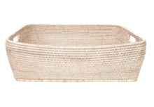 Load image into Gallery viewer, Rectangular Oblong Storage Basket- White Wash