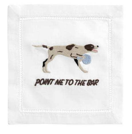 Point Me To The Bar Cocktail Napkins - Set of 4