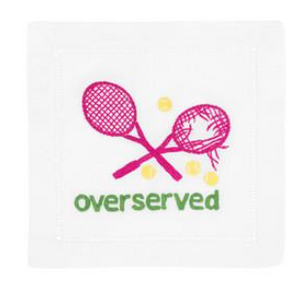 Overserved Cocktail Napkins (Pink) - Set of 4