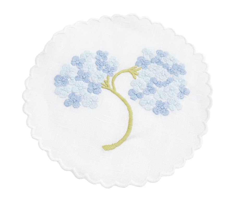 Hydrangea Coasters-Blue, S/4