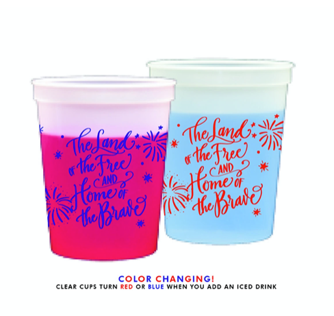 4th of July - Color Changing Cups