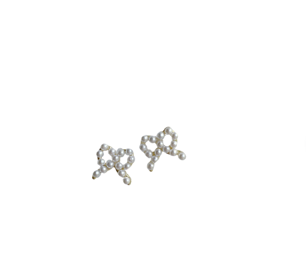 Pearly Bow Studs