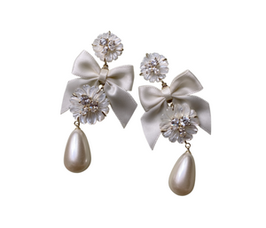 Embellished Mother of Pearl + Ivory bow