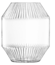 Load image into Gallery viewer, Fluted Clear 7.75 inch Vase