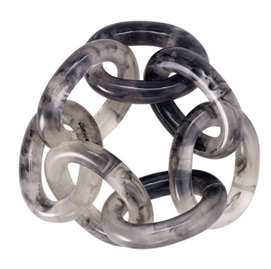 Chain Link Smoke Napkin Ring Set of 4