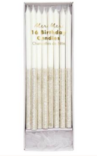 Load image into Gallery viewer, Glitter Dipped Candles - Silver