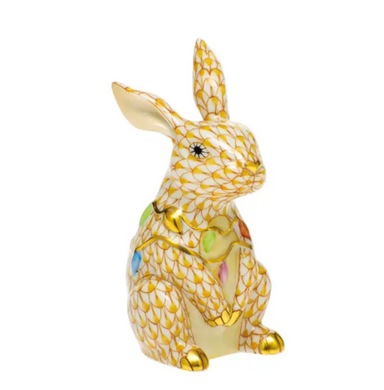 Bunny with Christmas Lights - Shaded Gold