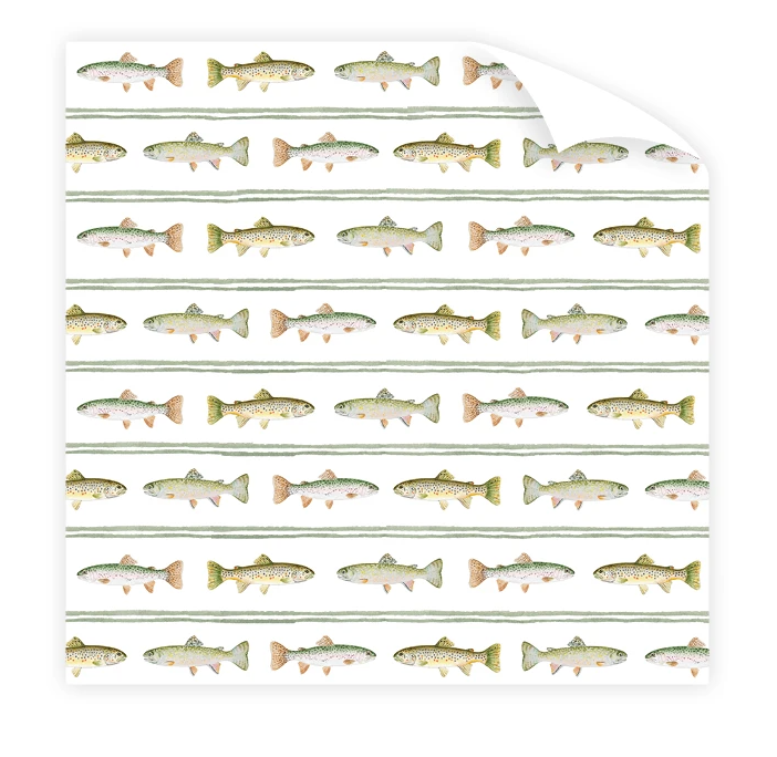 Fly Fishing Wrapping Paper Roll