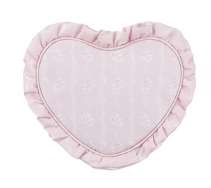 High Tea Printed Ruffle Heart Pouch - Scones & Cakes