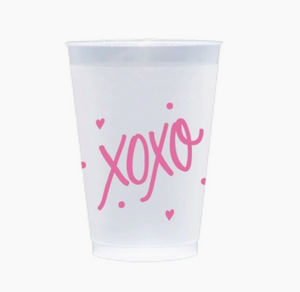 XOXO Frosted Cups - Pink