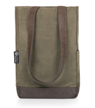 Load image into Gallery viewer, 2 Bottle Wine Bag - Khaki Green with Beige Accents