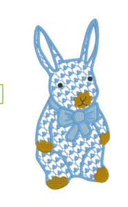 Bow Bunny Guest Towel - Tropic Blue