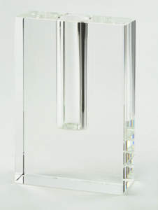Crystal Rectangle Vase Short