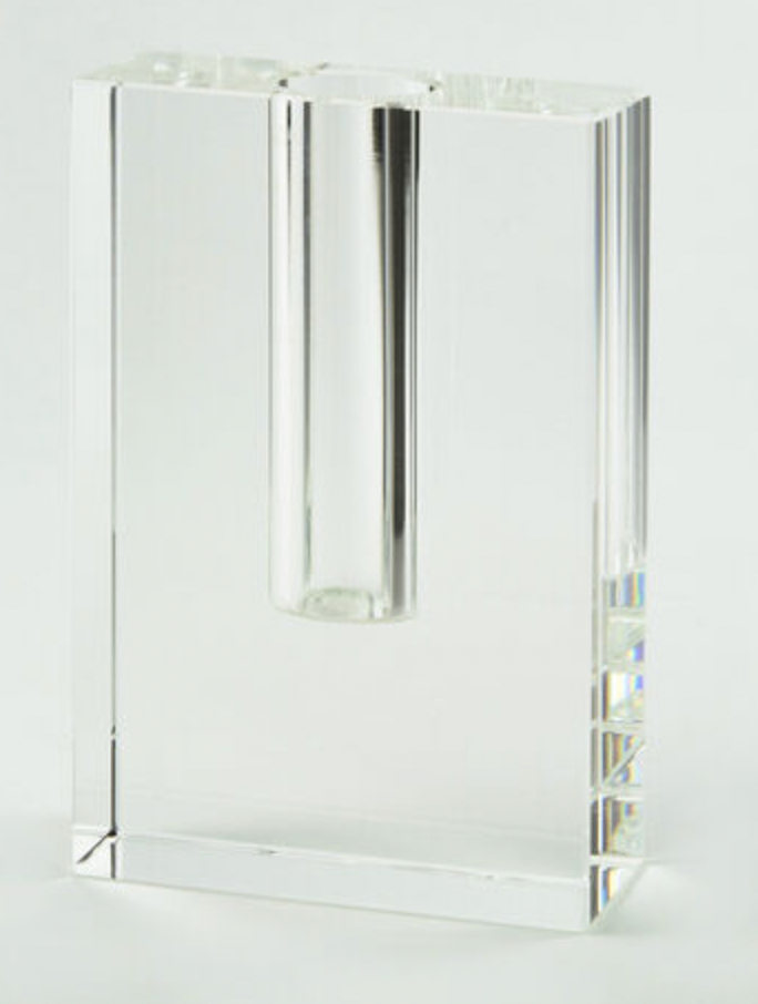 Crystal Rectangle Vase Short
