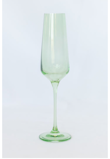 Colored Champagne Flute-Mint Green (Set of 2)